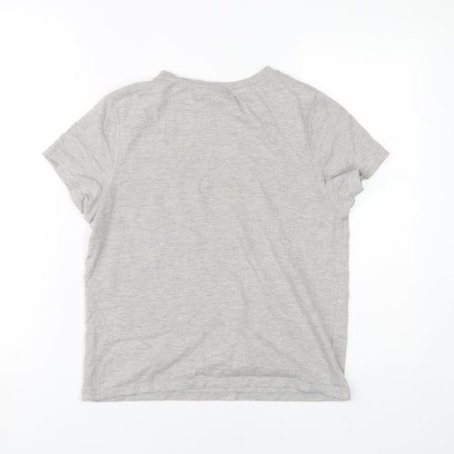 Superman Women's Grey Sequin T-Shirt, Size 14, Short Sleeve