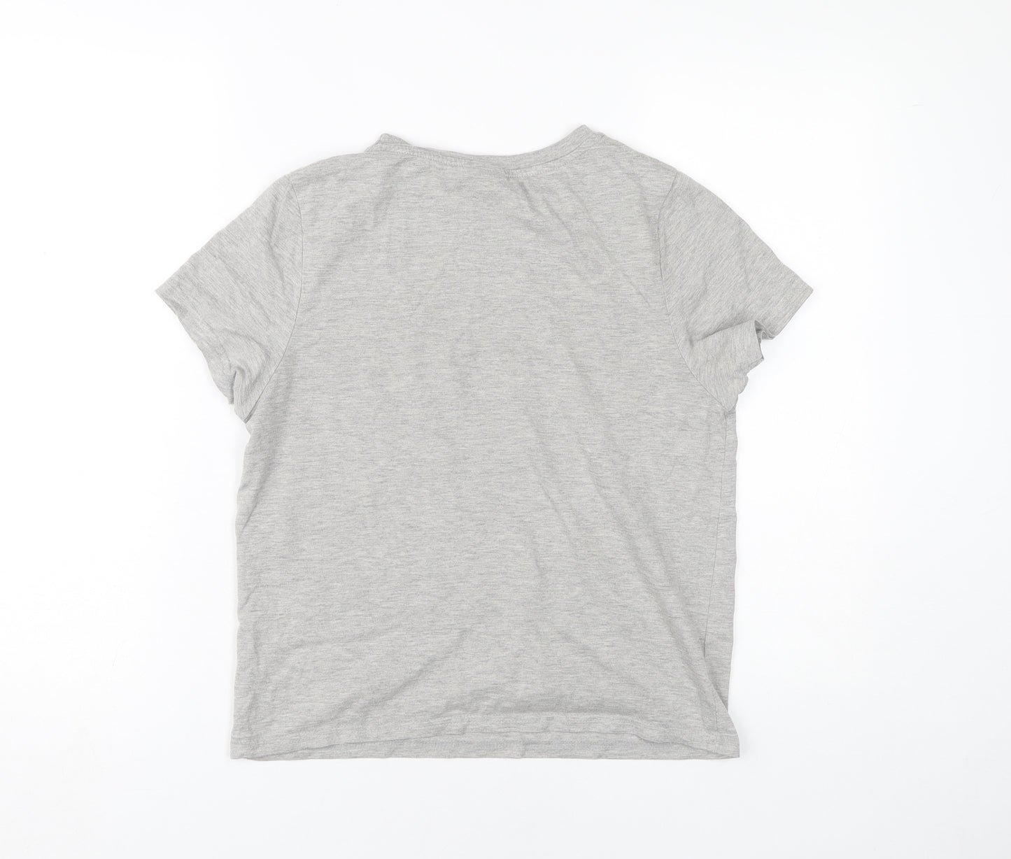 Superman Women's Grey Sequin T-Shirt, Size 14, Short Sleeve