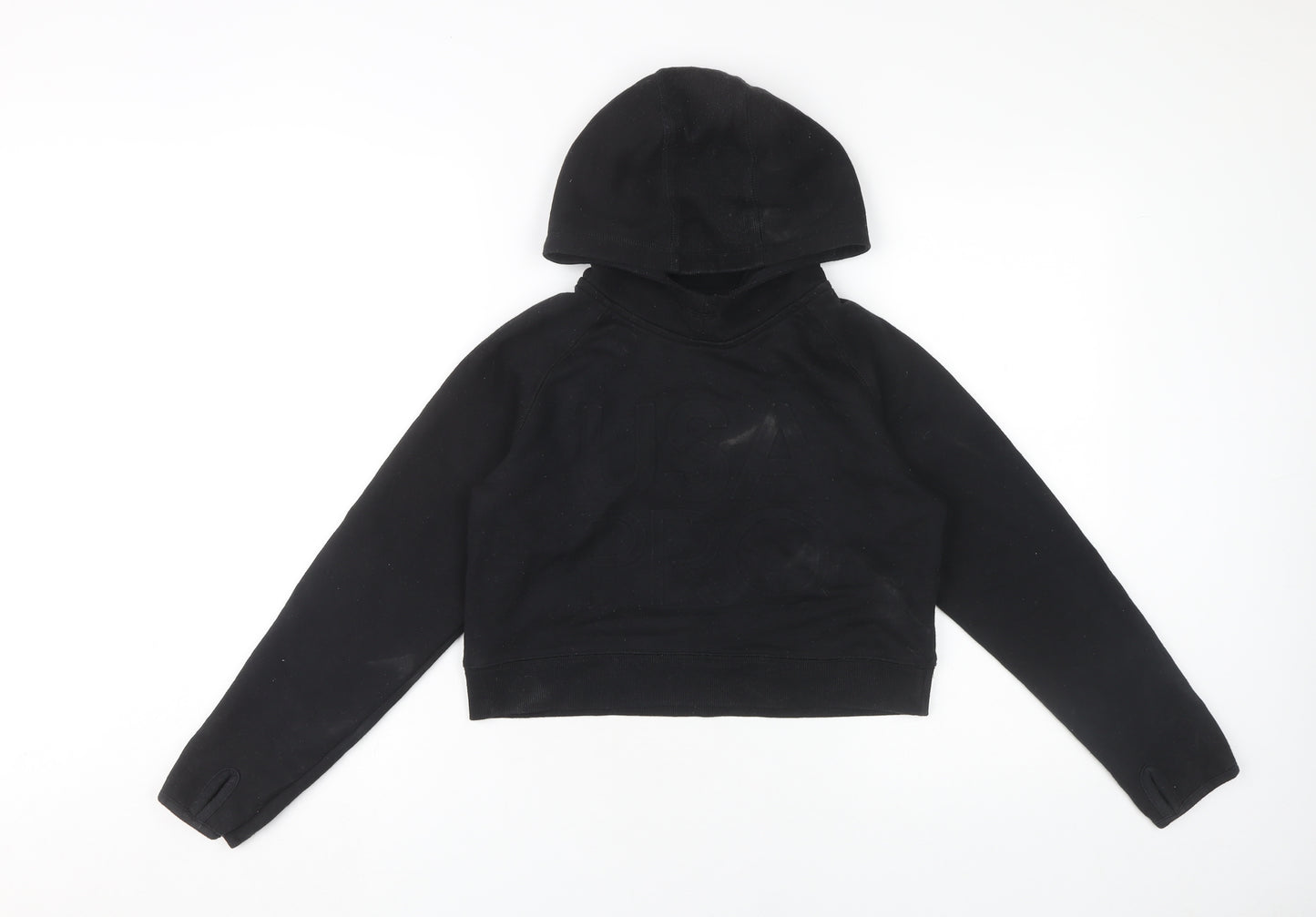 USA Pro Girls Black Pullover Hoodie 11-12 Years