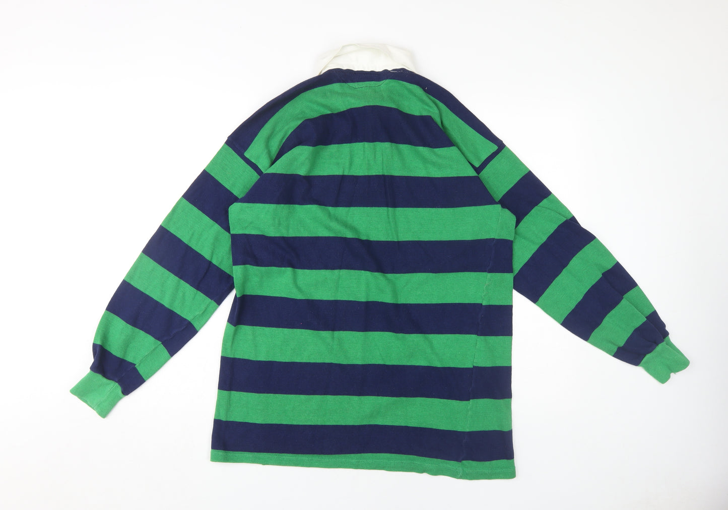 Umbro Men's Green Striped Polo Shirt 112 cm