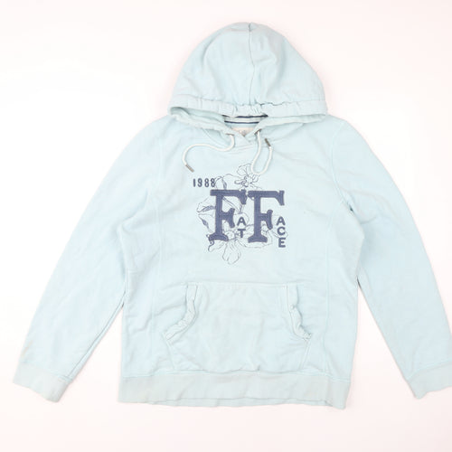 Fat Face Women's Blue Pullover Hoodie, Size 12, Casual Wear