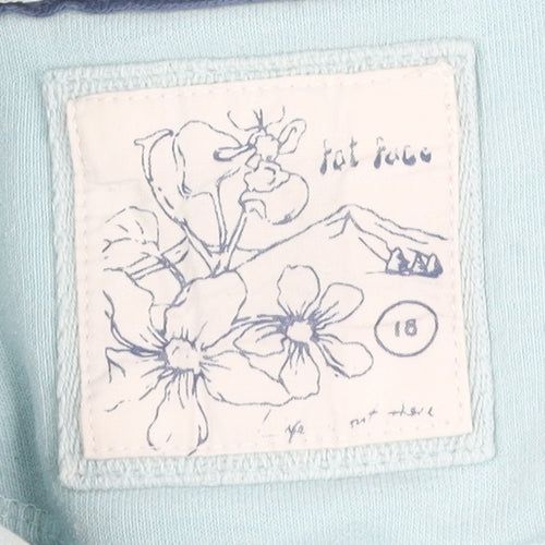 Fat Face Women's Blue Pullover Hoodie, Size 12, Casual Wear