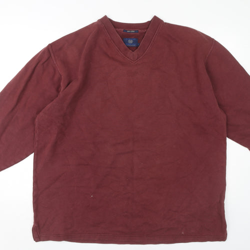 Debenhams Men's Red Knit Sweatshirt L Relaxed Fit