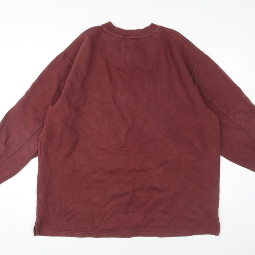 Debenhams Men's Red Knit Sweatshirt L Relaxed Fit