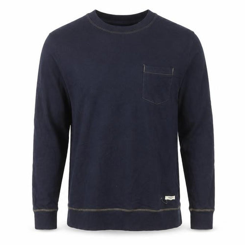 Jack & Jones Men's Blue Long Sleeve Crew Neck T-Shirt