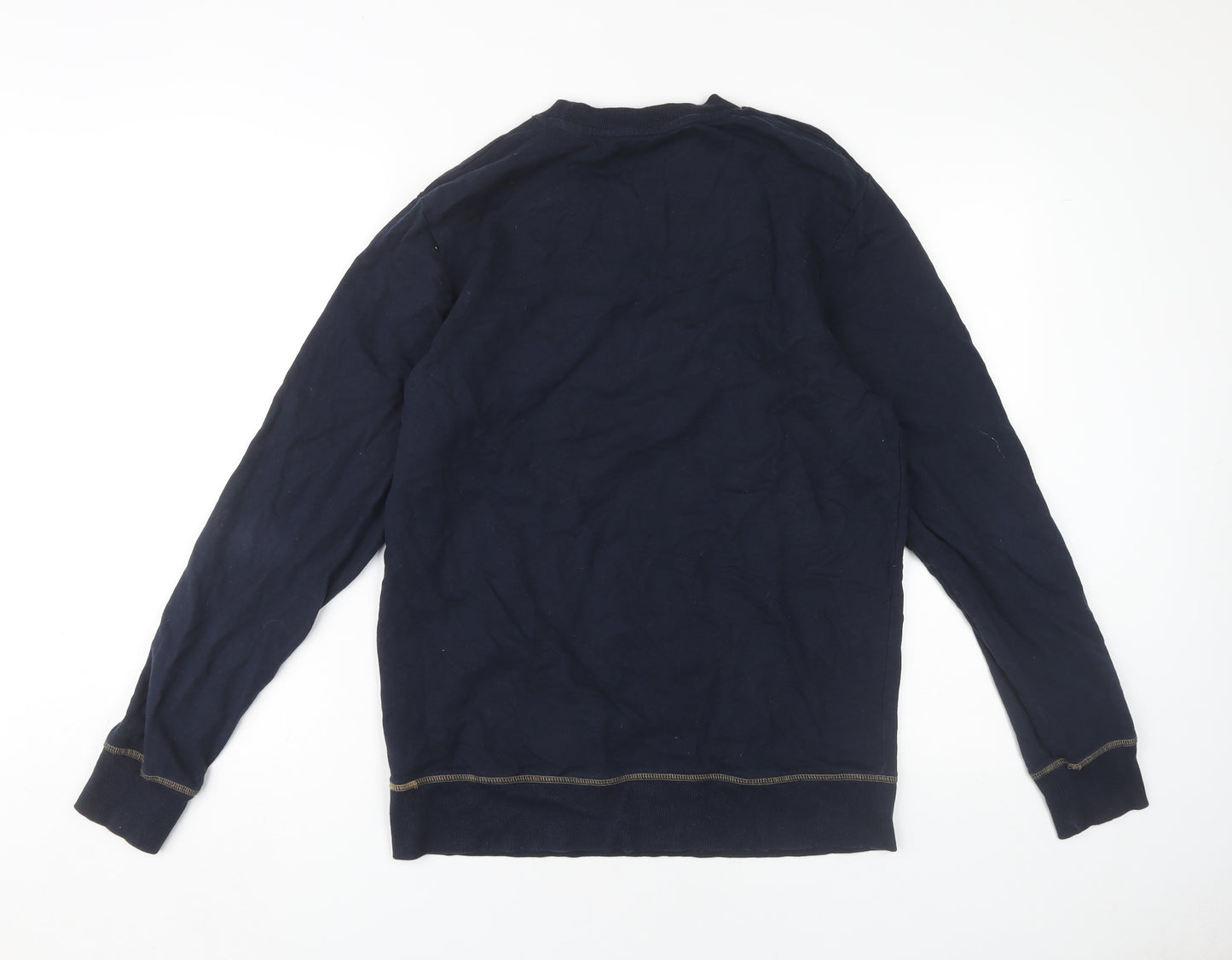 Jack & Jones Men's Blue Long Sleeve Crew Neck T-Shirt