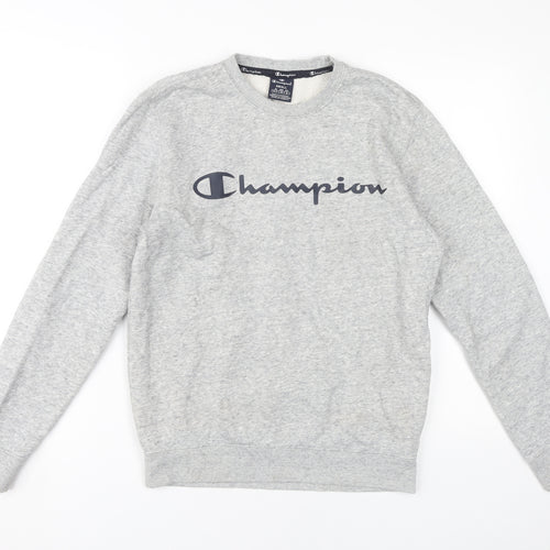 Champion Men's Grey Pullover Sweatshirt, Small