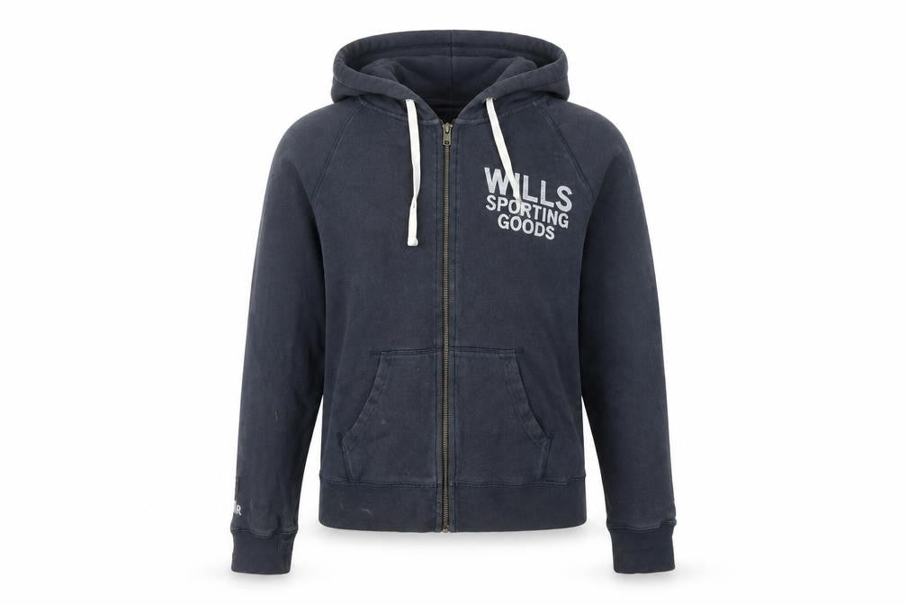 Front view of Jack Wills Women's Blue Full Zip Hoodie, size 14
