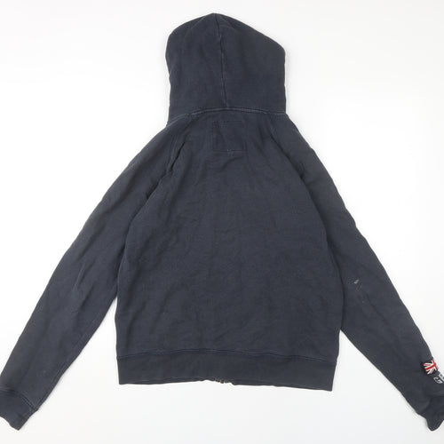 Jack Wills Women's Blue Full Zip Hoodie, Size 14