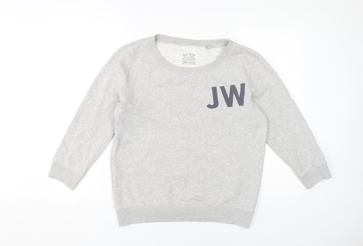 Jack Wills Women's Grey Pullover Sweatshirt, Size 10