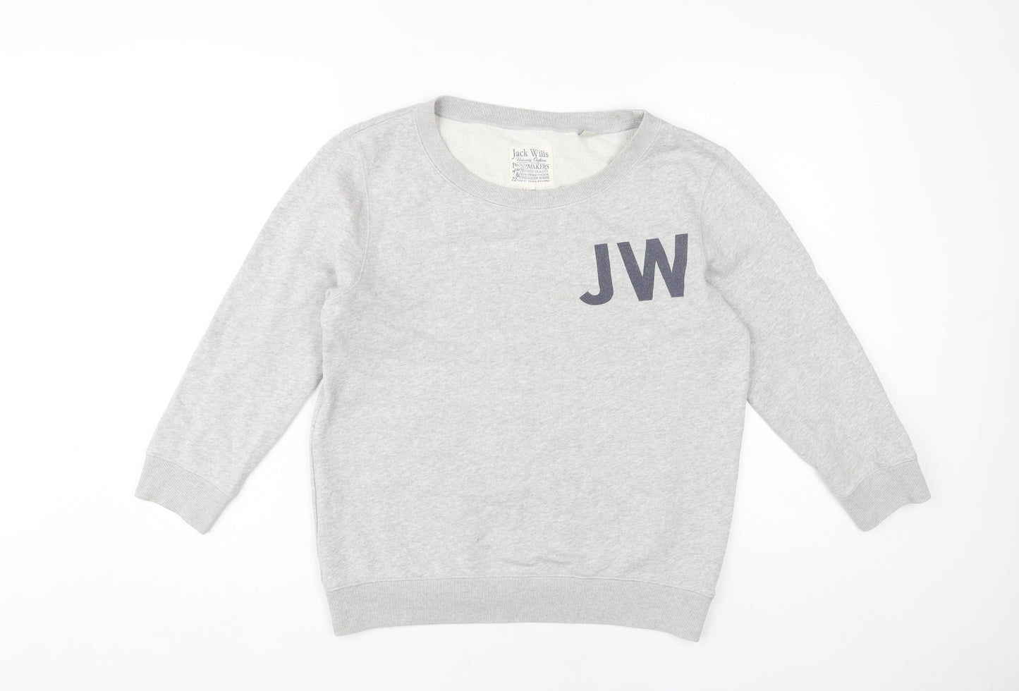 Jack Wills Women's Grey Pullover Sweatshirt, Size 10