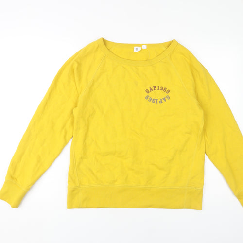GAP Women's Yellow Pullover Sweatshirt M