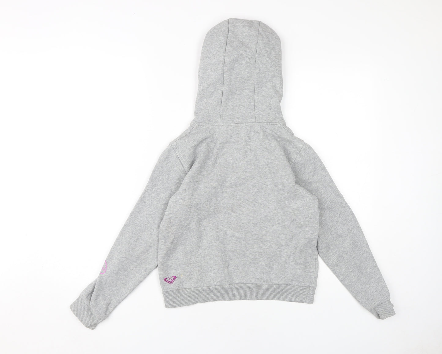 Roxy Girls Grey Hoodie - Pullover, Size 10, Logo Accent