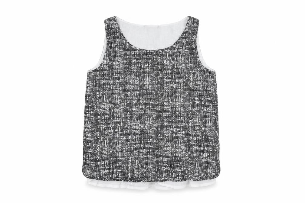 Front view of Maria Bellentani Women's Black White Tank M