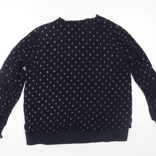 Crew Clothing Women’s Blue Polka Dot Blouse Size 14