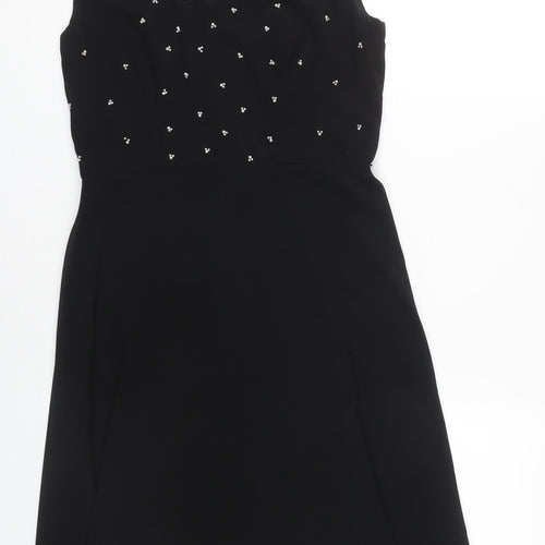 Kaliko Black Women's Sleeveless Beaded Dress, Size 8