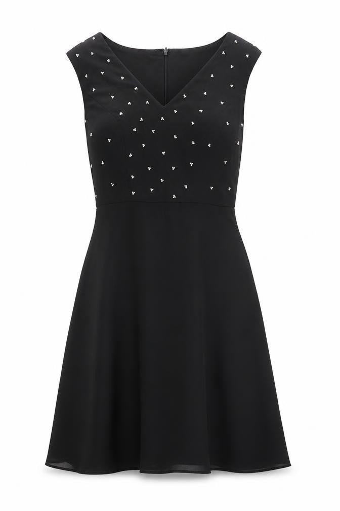 Kaliko Black Women's Sleeveless Beaded Dress, Size 8