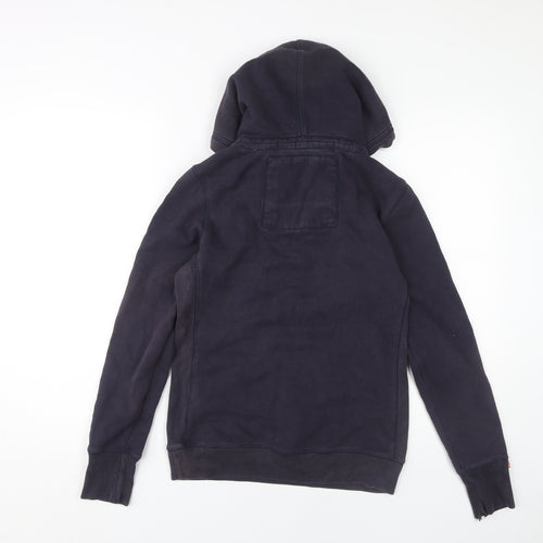 Superdry Women's Purple Hoodie, Size S, Cotton Blend, Logo