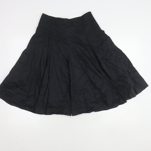 Zara Basic Women's Black Midi Flare Skirt - Size S