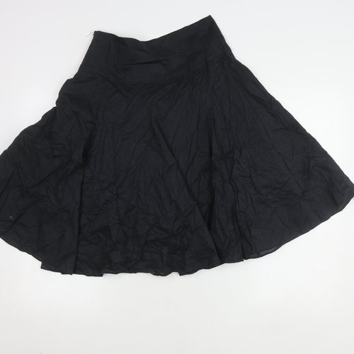 Zara Basic Women's Black Midi Flare Skirt - Size S