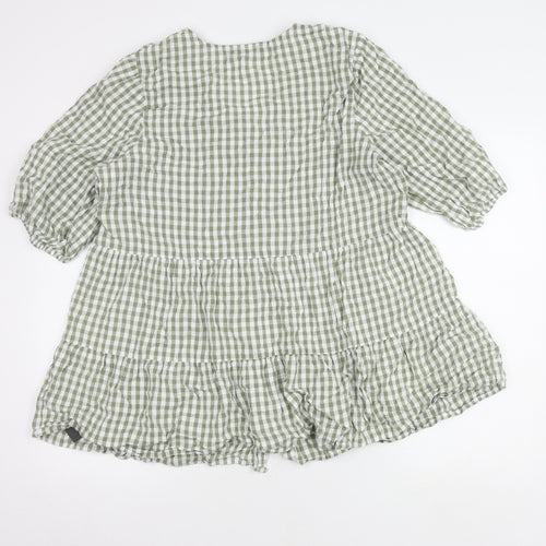 Simply Be. Women's Green Check Tunic, Size 18