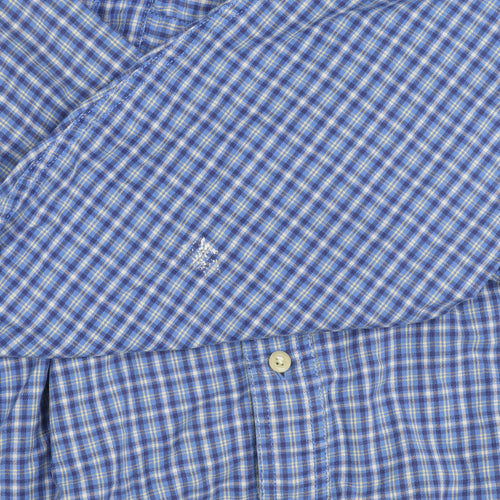 Lands' End Men's Blue Check XL Shirt
