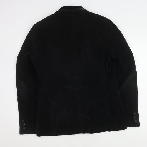 Zara Man Black Corduroy Blazer for Men, Size 40