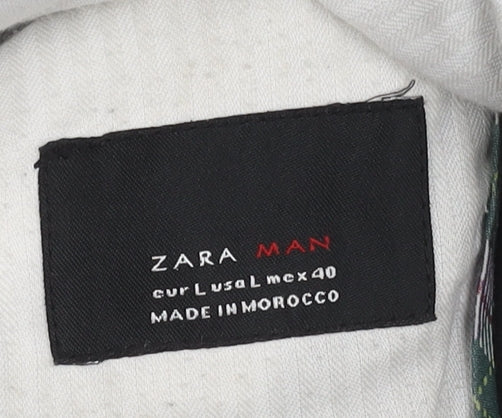 Zara Man Black Corduroy Blazer for Men, Size 40