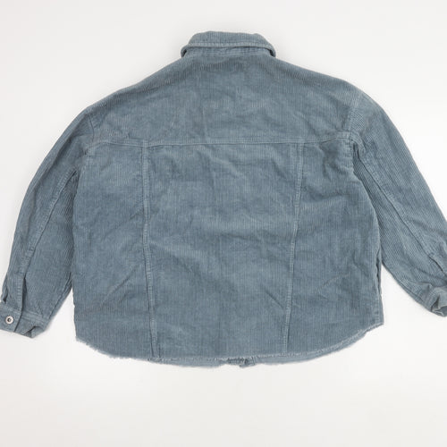 Zara Women's Blue Corduroy Jacket Button Medium
