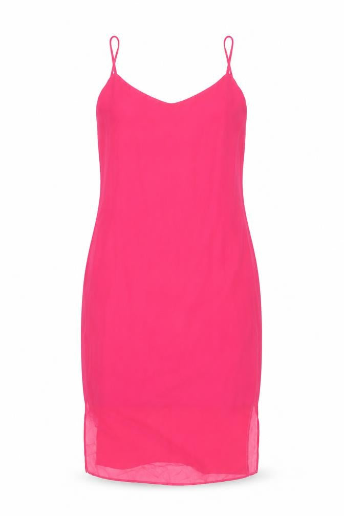 Front view of ASOS Women's Pink Slip Dress, size 10