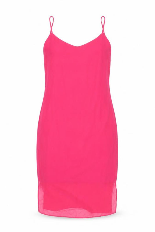 Front view of ASOS Women's Pink Slip Dress, size 10