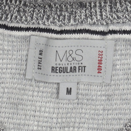 Marks and Spencer Men's Grey Medium Pullover Jumper