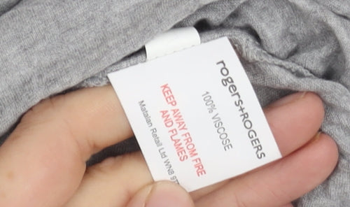 Rogers+Rogers Women's Grey Beaded Top, Size 24