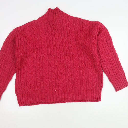 Next Women's Red Roll Neck Jumper M