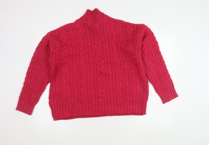 Next Women's Red Roll Neck Jumper M