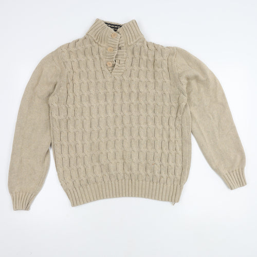 John Lewis Women's Beige XL Cable-Knit Jumper