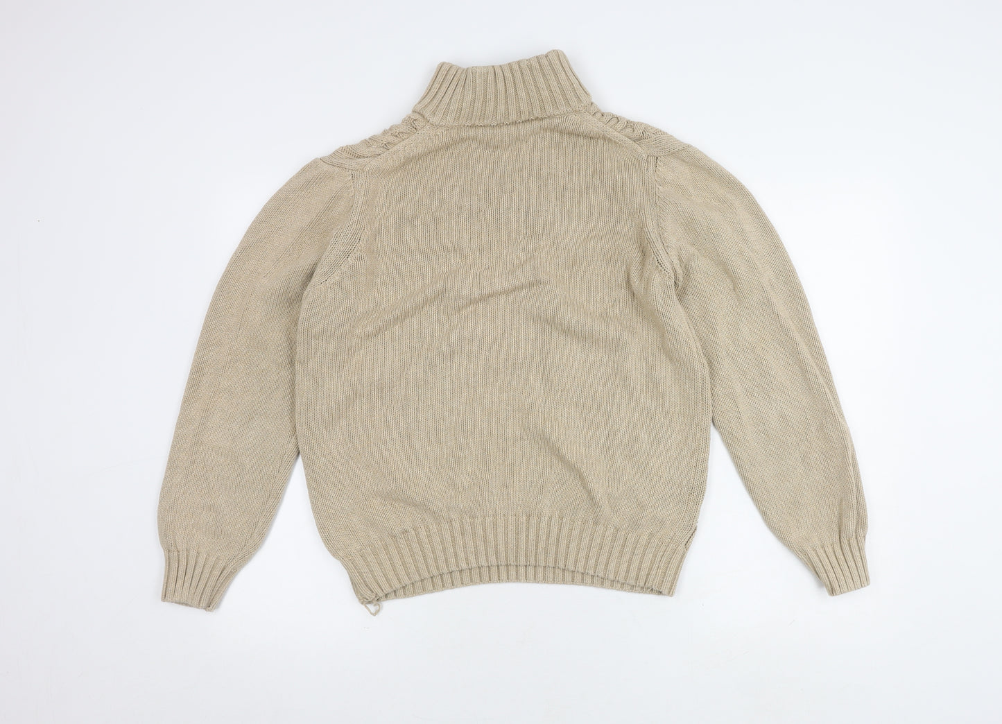 John Lewis Women's Beige XL Cable-Knit Jumper