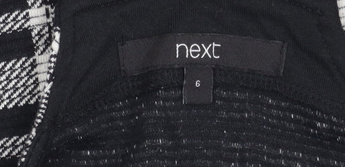 Next Black Checked Pinafore Dress Size 6
