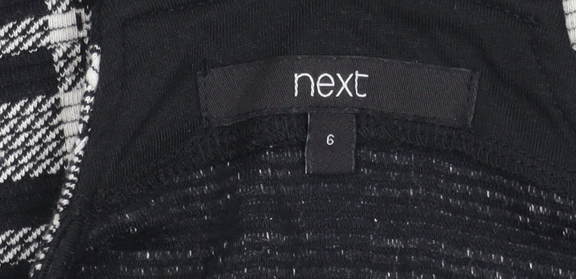 Next Black Checked Pinafore Dress Size 6