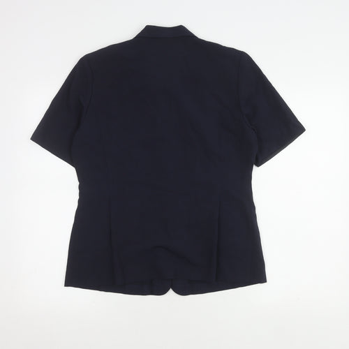 Dorothy Perkins Black Button-Up Blouse Size 12 Women
