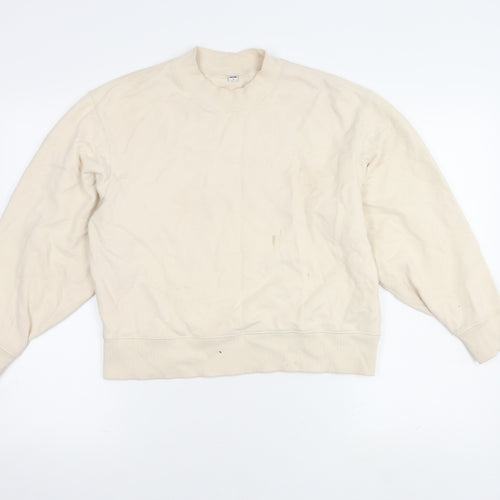 Uniqlo Unisex Beige Crew Neck Sweatshirt Size S