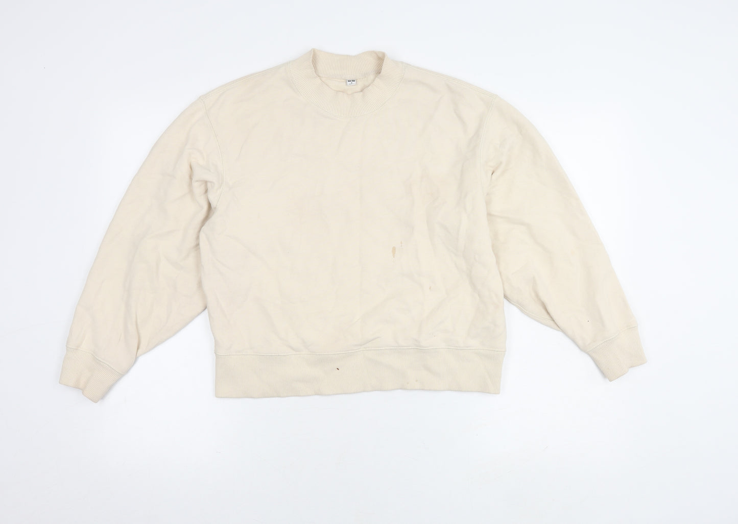 Uniqlo Unisex Beige Crew Neck Sweatshirt Size S
