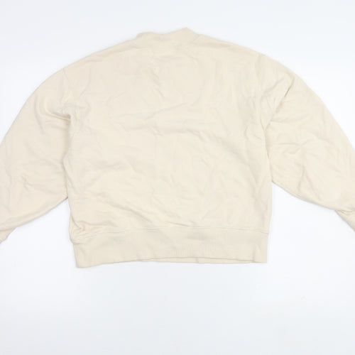 Uniqlo Unisex Beige Crew Neck Sweatshirt Size S