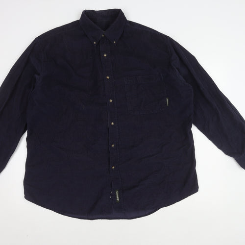 Timberland Men's Blue Corduroy Large Shirt Casual