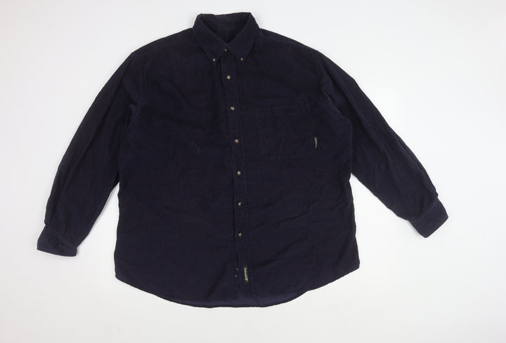 Timberland Men's Blue Corduroy Large Shirt Casual