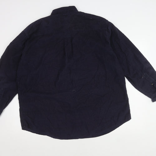 Timberland Men's Blue Corduroy Large Shirt Casual