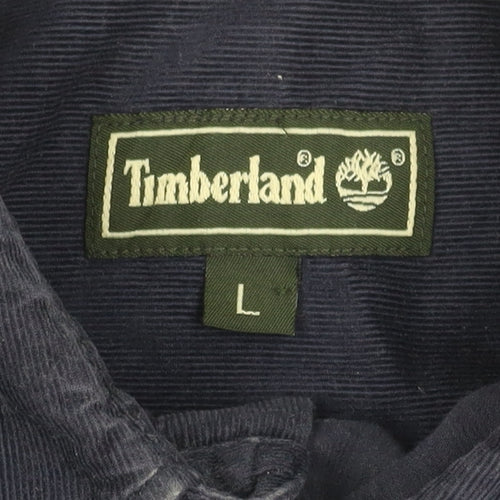 Timberland Men's Blue Corduroy Large Shirt Casual