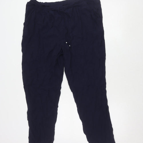 Bonmarché Women's Blue Trousers Size 14 Viscose