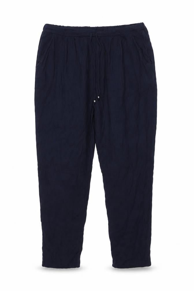 Front view of Bonmarché Women's Blue Trousers, size 14, Viscose