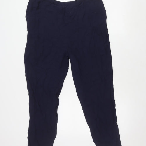 Bonmarché Women's Blue Trousers Size 14 Viscose